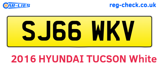 SJ66WKV are the vehicle registration plates.