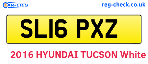 SL16PXZ are the vehicle registration plates.