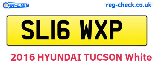 SL16WXP are the vehicle registration plates.