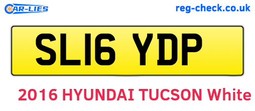 SL16YDP are the vehicle registration plates.