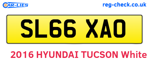 SL66XAO are the vehicle registration plates.