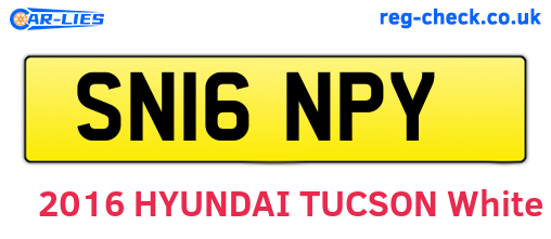 SN16NPY are the vehicle registration plates.