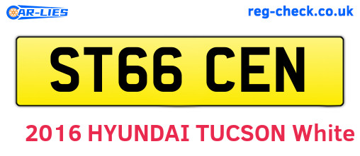 ST66CEN are the vehicle registration plates.