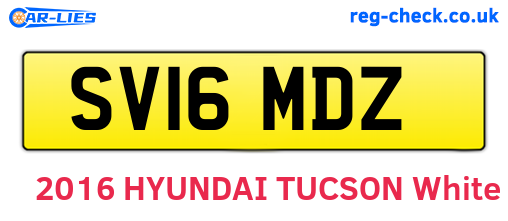 SV16MDZ are the vehicle registration plates.
