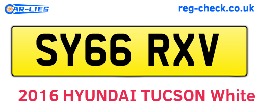 SY66RXV are the vehicle registration plates.