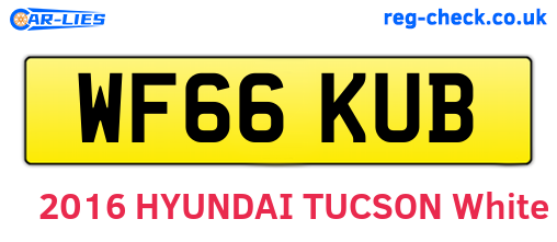 WF66KUB are the vehicle registration plates.
