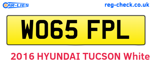 WO65FPL are the vehicle registration plates.