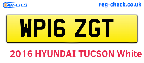 WP16ZGT are the vehicle registration plates.