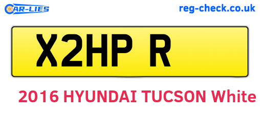 X2HPR are the vehicle registration plates.