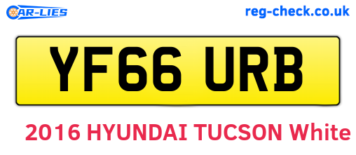 YF66URB are the vehicle registration plates.