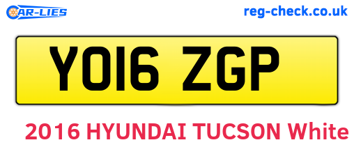 YO16ZGP are the vehicle registration plates.