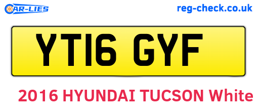 YT16GYF are the vehicle registration plates.