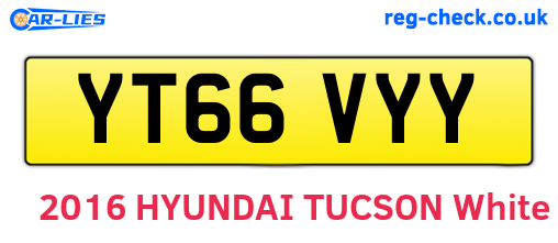 YT66VYY are the vehicle registration plates.