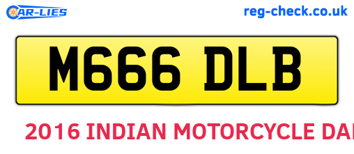 M666DLB are the vehicle registration plates.