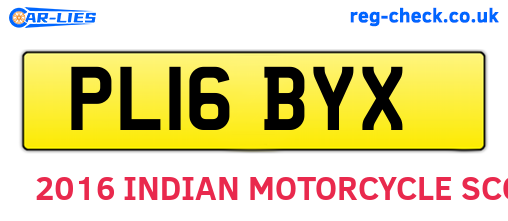 PL16BYX are the vehicle registration plates.