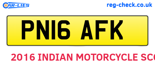 PN16AFK are the vehicle registration plates.