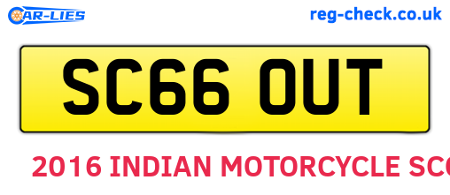 SC66OUT are the vehicle registration plates.