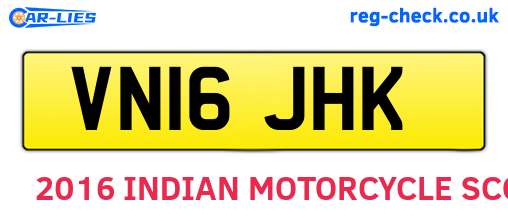 VN16JHK are the vehicle registration plates.