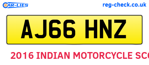 AJ66HNZ are the vehicle registration plates.