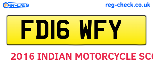 FD16WFY are the vehicle registration plates.