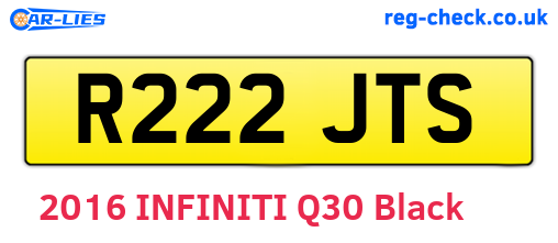 R222JTS are the vehicle registration plates.