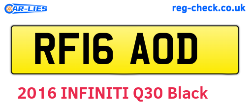 RF16AOD are the vehicle registration plates.