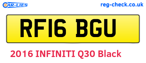 RF16BGU are the vehicle registration plates.