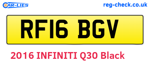 RF16BGV are the vehicle registration plates.
