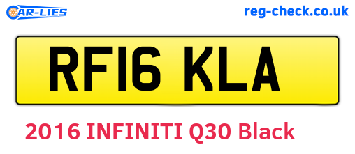 RF16KLA are the vehicle registration plates.