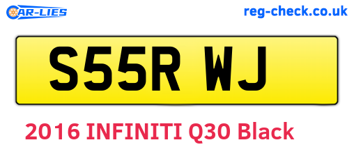 S55RWJ are the vehicle registration plates.
