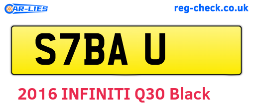 S7BAU are the vehicle registration plates.