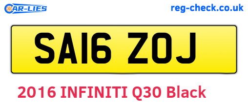SA16ZOJ are the vehicle registration plates.