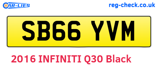 SB66YVM are the vehicle registration plates.