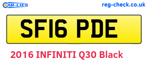 SF16PDE are the vehicle registration plates.