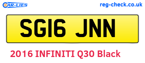 SG16JNN are the vehicle registration plates.