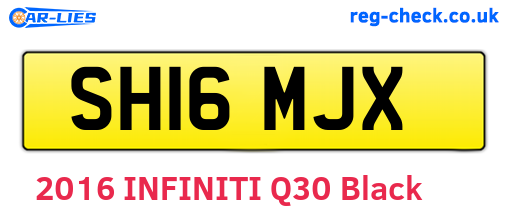 SH16MJX are the vehicle registration plates.