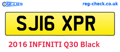 SJ16XPR are the vehicle registration plates.