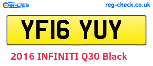 YF16YUY are the vehicle registration plates.