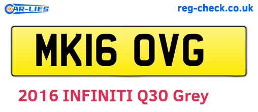 MK16OVG are the vehicle registration plates.