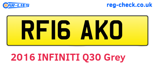 RF16AKO are the vehicle registration plates.