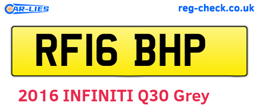 RF16BHP are the vehicle registration plates.