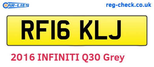 RF16KLJ are the vehicle registration plates.