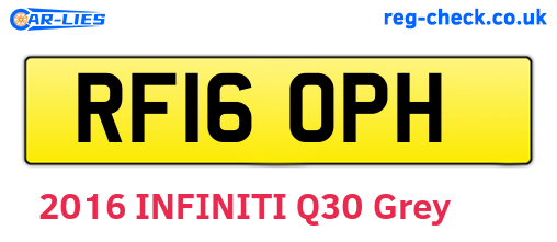 RF16OPH are the vehicle registration plates.