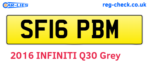 SF16PBM are the vehicle registration plates.