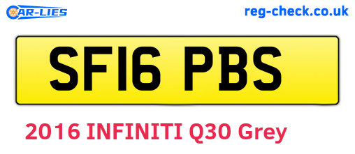 SF16PBS are the vehicle registration plates.