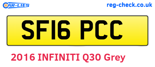 SF16PCC are the vehicle registration plates.