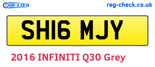 SH16MJY are the vehicle registration plates.