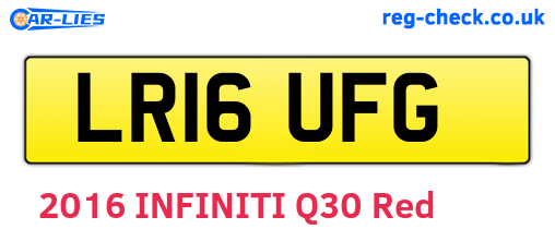 LR16UFG are the vehicle registration plates.