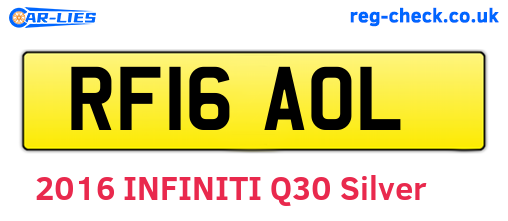 RF16AOL are the vehicle registration plates.