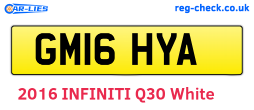 GM16HYA are the vehicle registration plates.